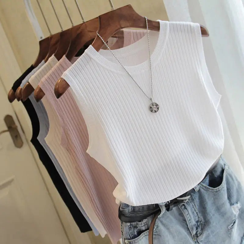 Basic Ribbed Blouse Chloe